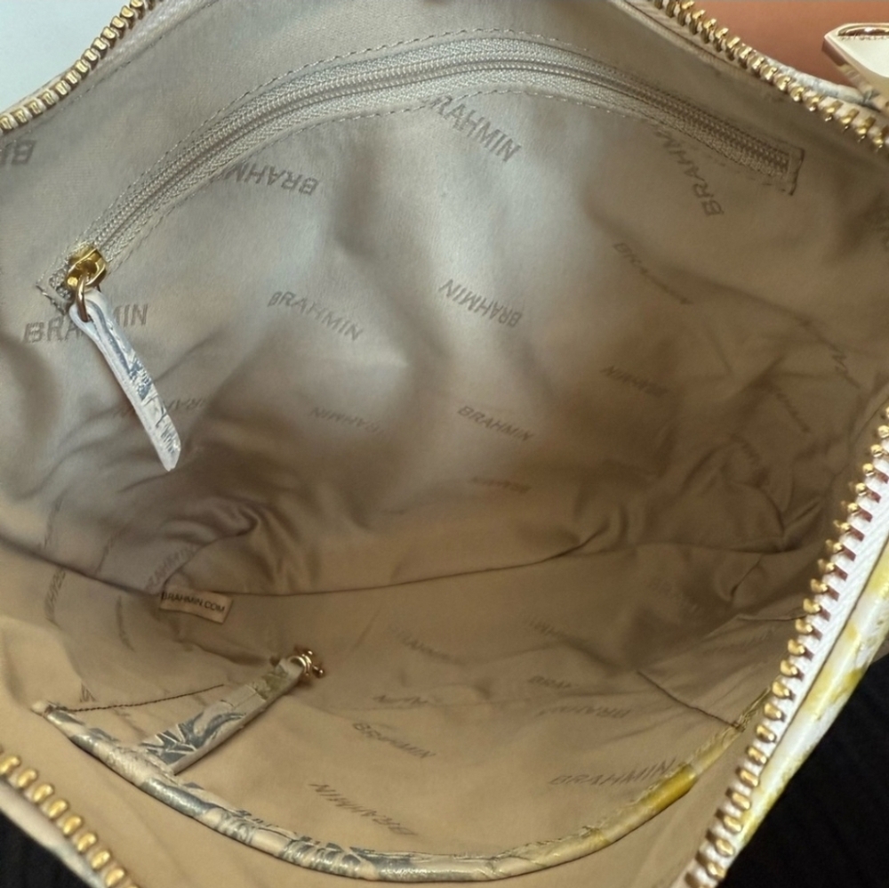 🤍🔹️Brahmin🔹️Katie LEMOMADE NOSTALGIA  Leather FLORAL PRINT Crossbody + Wallet - Picture 10 of 12